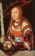 Lucas  Cranach Judith with the Head of Holofernes Spain oil painting artist